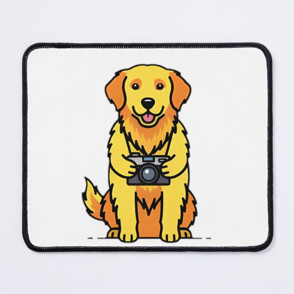 Item preview, Happy Golden Retriever Tourist Snapping Photos designed and sold by SunkenCost.