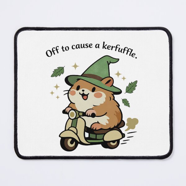 Item preview, Title: Off To Cause A Kerfuffle Groundhog Scooter designed and sold by FreshVibe Prints.