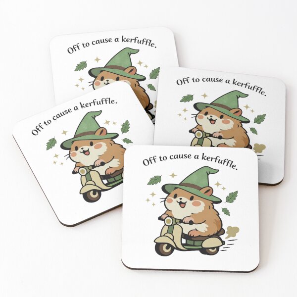 Item preview, Title: Off To Cause A Kerfuffle Groundhog Scooter designed and sold by FreshVibe Prints.