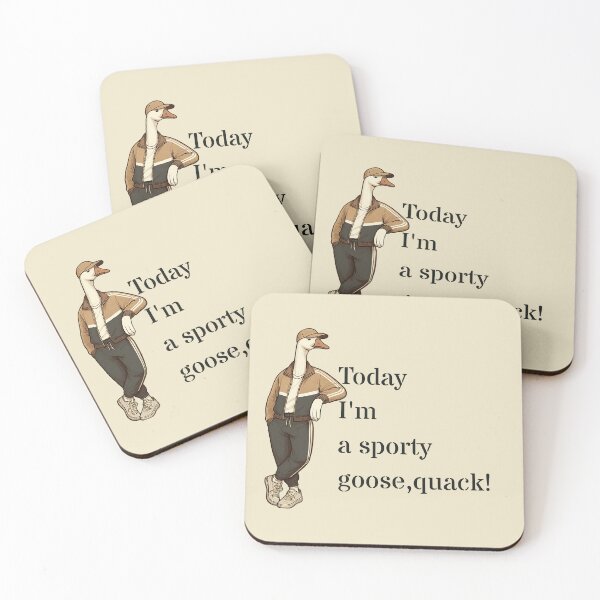 Item preview, Today I'm a sporty goose, Funny goose illustration  designed and sold by Lol&love.