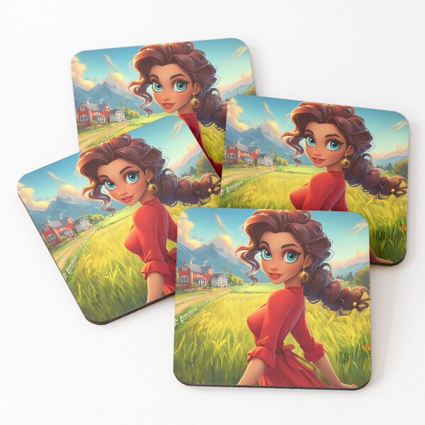 Item preview, Charming Young Woman in Rural Landscape Horizon designed and sold by Artessie.