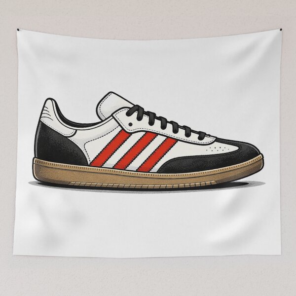 Item preview, Retro Low-Top Sneaker Illustration – Classic Streetwear Shoe Art with Gum Sole designed and sold by 212sneakers.