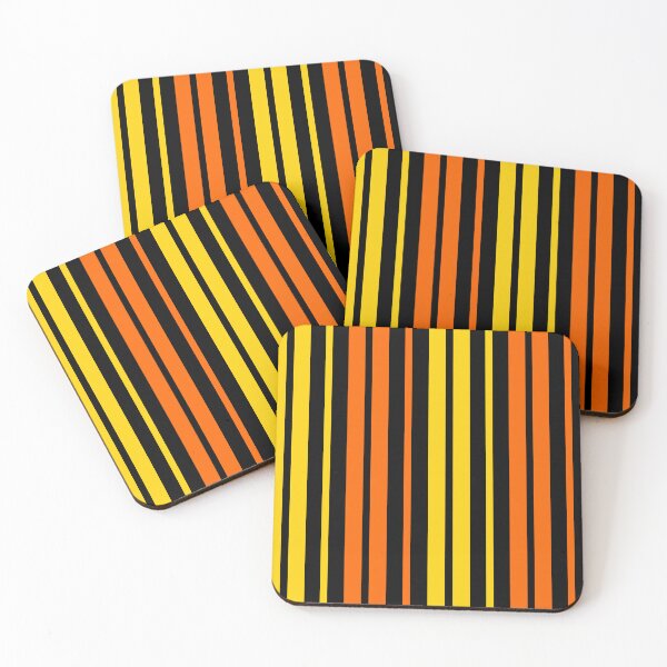 Item preview, Orange Yellow Stripes On Black Pattern Design  designed and sold by PatternTitan.