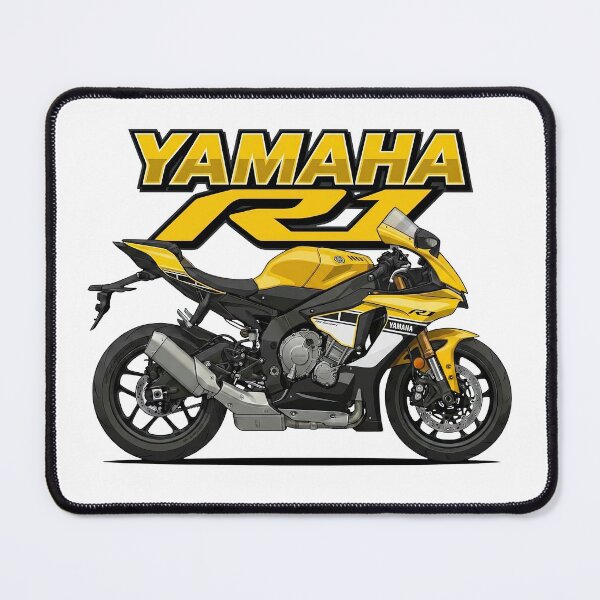 Item preview, Yamaha R1 2015 50th Anniversary White & Yellow – Racing Vector Art designed and sold by enzoade.