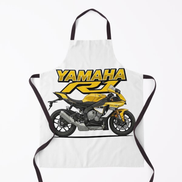 Item preview, Yamaha R1 2015 50th Anniversary White & Yellow – Racing Vector Art designed and sold by enzoade.