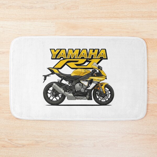 Item preview, Yamaha R1 2015 50th Anniversary White & Yellow – Racing Vector Art designed and sold by enzoade.