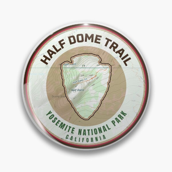 Item preview, Yosemite Souvenir Map - Half Dome Trail designed and sold by Willz Designz.