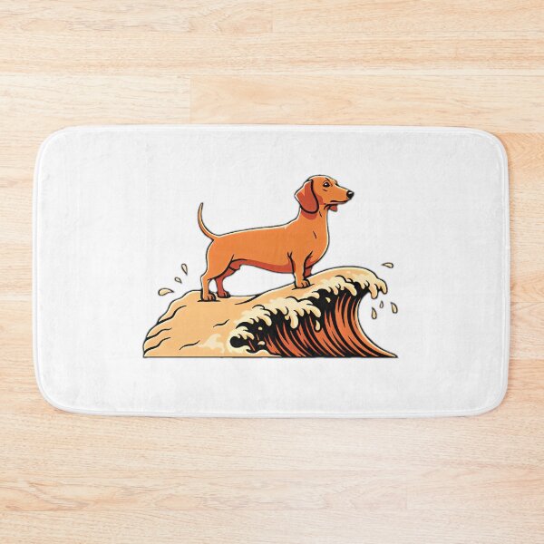 Item preview, Dachshund Riding Coffee Wave designed and sold by SunkenCost.