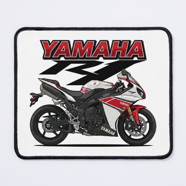 Item preview, Yamaha R1 2009 White & Red – Iconic Superbike Vector Art designed and sold by enzoade.