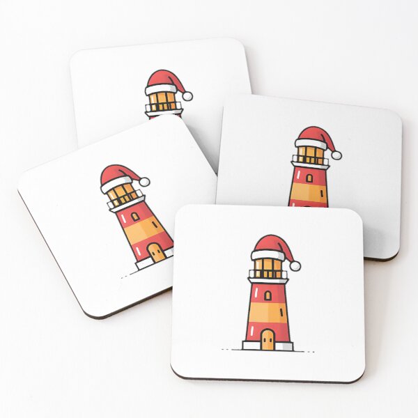 Item preview, Lighthouse Wearing Santa Hat Christmas Decoration designed and sold by SunkenCost.