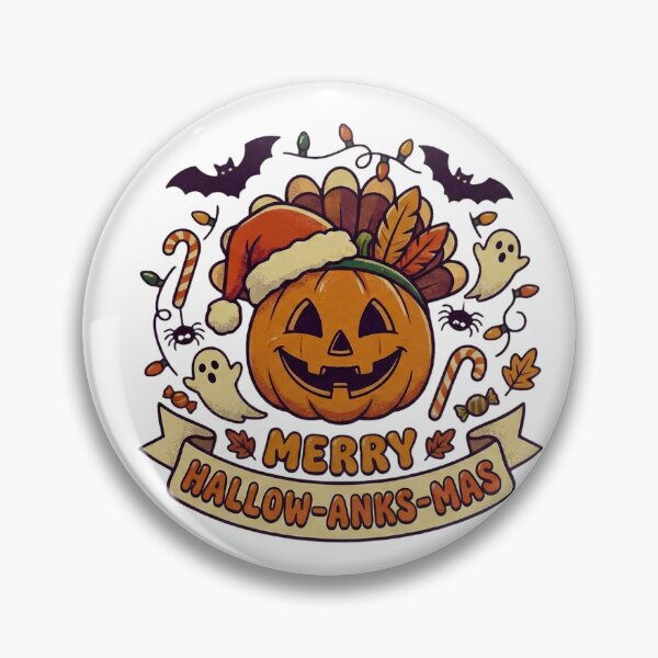 Item preview, Merry Hallow-Anks-Mas - Halloween Thanksgiving Christmas Mashup designed and sold by Jonathas0989.