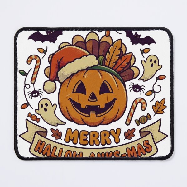 Item preview, Merry Hallow-Anks-Mas - Halloween Thanksgiving Christmas Mashup designed and sold by Jonathas0989.