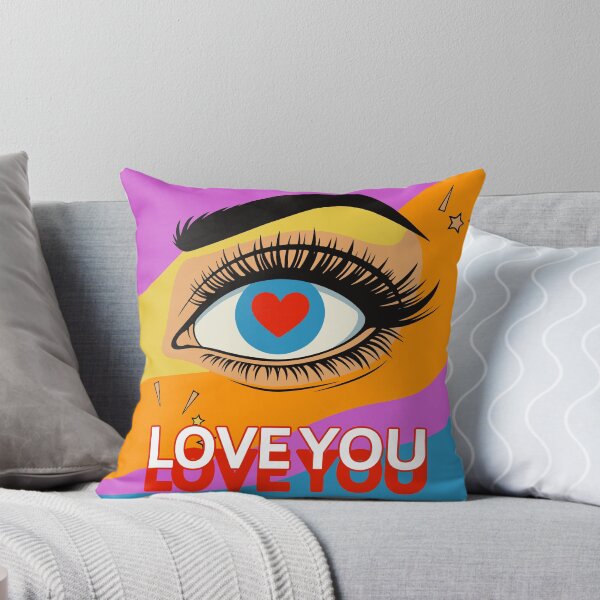 Artikelvorschau, Ich liebe dich – Pop-Art-Valentinstagsgeschenk mit Herzaugen entworfen und verkauft von InFrameVision.