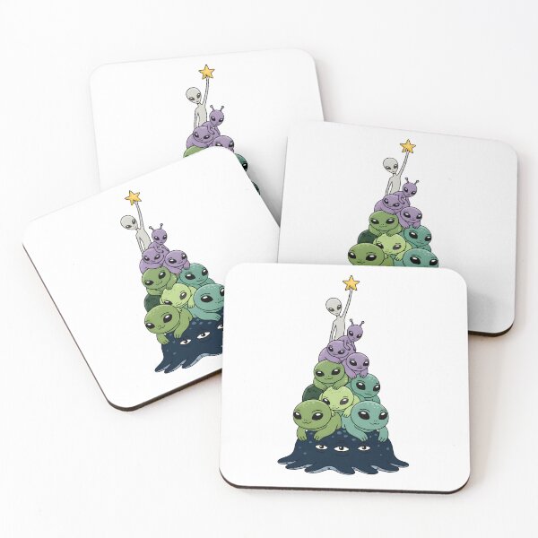 Item preview, Alien Christmas Tree | Cute Sci-Fi Holiday Illustration designed and sold by Senkov.
