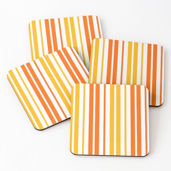 Item preview, Orange Yellow Stripes On White Pattern Design  designed and sold by PatternTitan.
