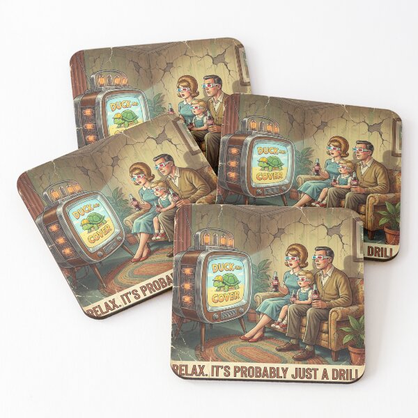 Item preview, Relax It's A Drill – Retro Nuclear Family TV Art designed and sold by SavinMercantile.