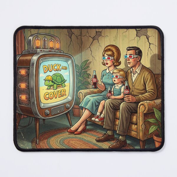 Item preview, Relax It's A Drill – Retro Nuclear Family TV Art designed and sold by SavinMercantile.
