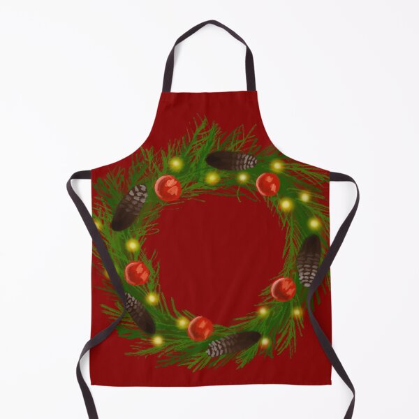 Item preview, Christmas Pine Wreath with Cones and Red Berries Illustration designed and sold by creativevandal.