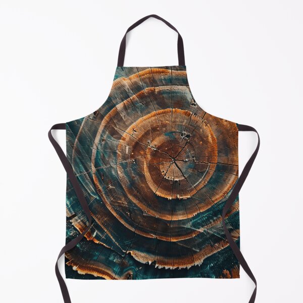 Item preview, Abstract Turquoise Copper Tree Rings Organic Art designed and sold by Velvetia.
