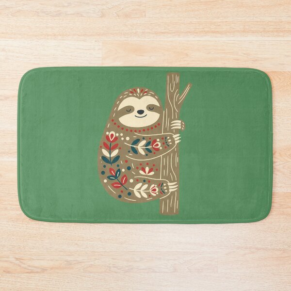 Item preview, Tree‑Hugging Sloth & Motifs STICKER/MAGNET PACK – Scandinavian Folk Art by heidiannemorris © designed and sold by FOLK ART FUSION by heidiannemorris.