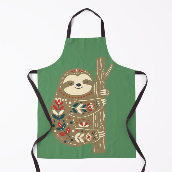 Item preview, Tree‑Hugging Sloth & Motifs STICKER/MAGNET PACK – Scandinavian Folk Art by heidiannemorris © designed and sold by FOLK ART FUSION by heidiannemorris.