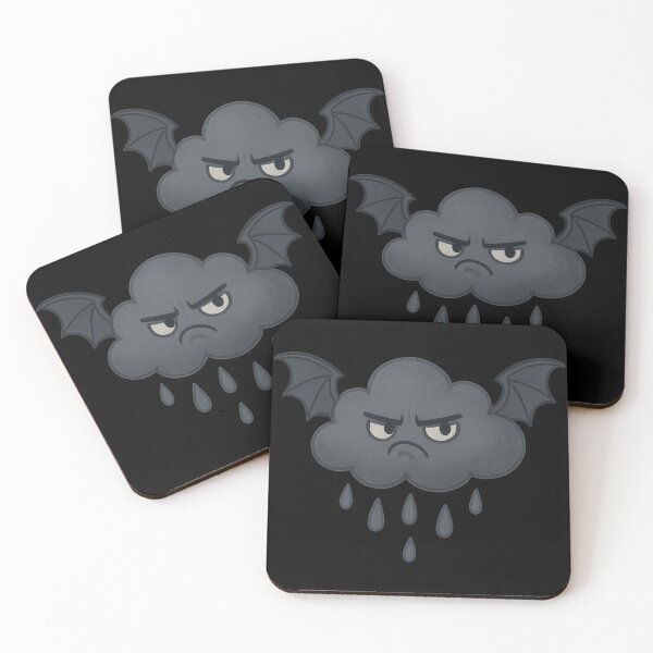 Item preview, Grumpy Rain Cloud with Bat Wings – Cute Moody Goth Aesthetic designed and sold by Mouraludia.