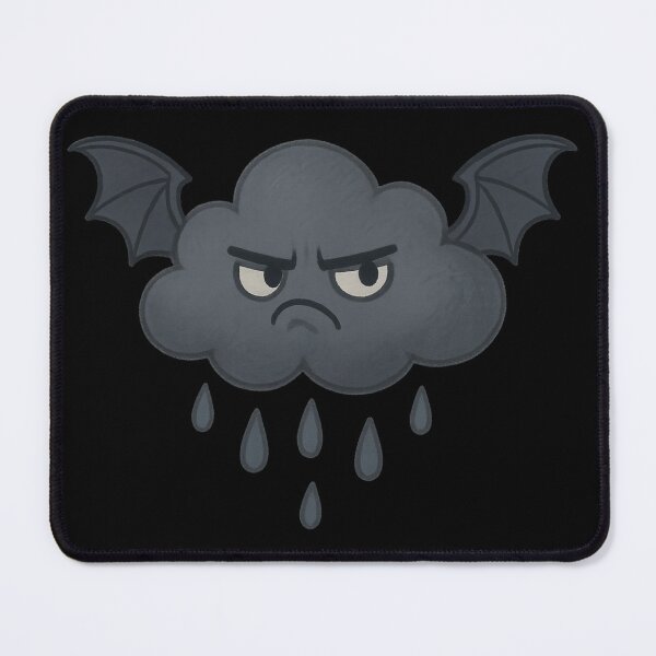 Item preview, Grumpy Rain Cloud with Bat Wings – Cute Moody Goth Aesthetic designed and sold by Mouraludia.