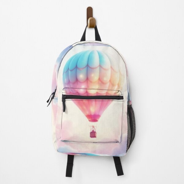 Item preview, Whimsical Mystical Flying Air Balloon Light Colors Clouds with Flying Air Balloon designed and sold by bestggraphico.