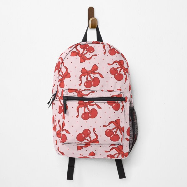 Item preview, Valentine Cherry Bow Pattern – Cute Pink Romantic Aesthetic designed and sold by deslydesign.