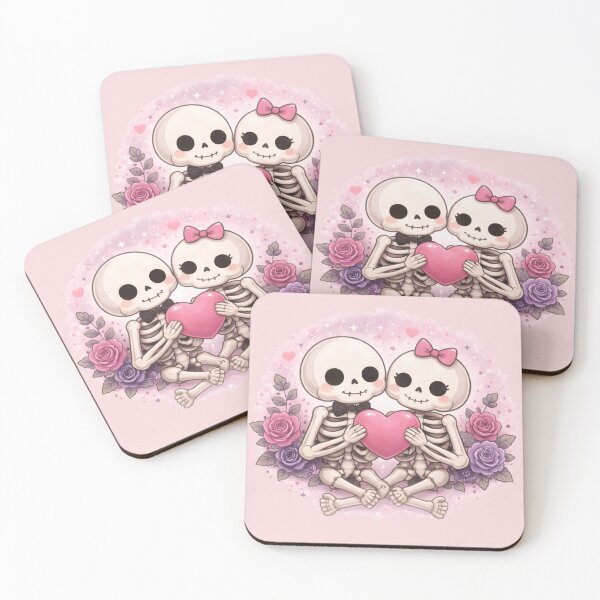 Item preview, Forever Yours Skeleton Couple – Cute Gothic Romance designed and sold by PunchDrop.