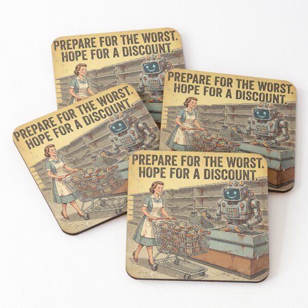 Item preview, Hope For A Discount – Post-Apocalyptic Shopping Art designed and sold by SavinMercantile.