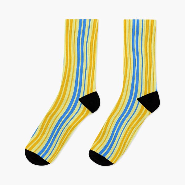 Item preview, Yellow Blue Stripes On Yellow Pattern Design  designed and sold by PatternTitan.