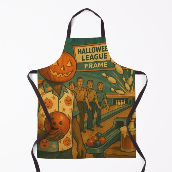 Item preview, Headless Horseman Halloween Bowling Showdown — Retro Art Vintage Illustration designed and sold by TheHorsemanRidesAgain.