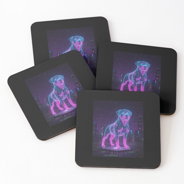 Item preview, Cybernetic Rottweiler Hologram - Neon Guardian Edition  designed and sold by PrimeTime85.