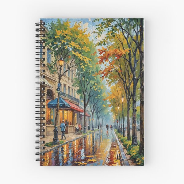 Item preview, Rain Washed Street in Autumn Light designed and sold by LumAIere.com.