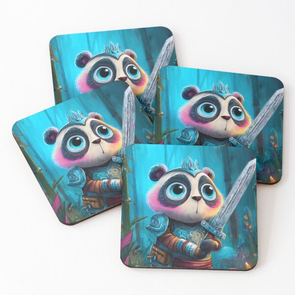 Item preview, Brave Panda Warrior in Enchanted Forest Setting designed and sold by Artessie.