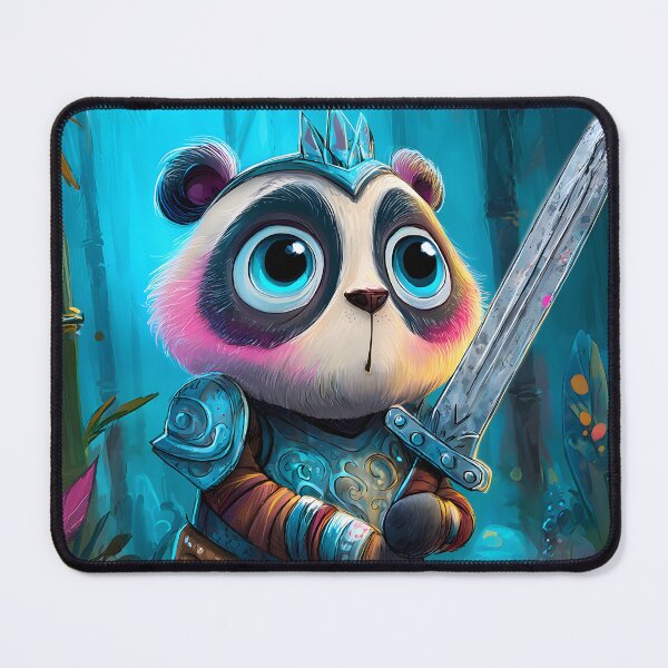Item preview, Brave Panda Warrior in Enchanted Forest Setting designed and sold by Artessie.