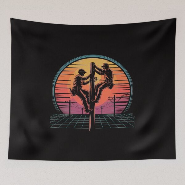 Item preview, Power Pole Electrician  80s Gift Lineman  80s  Electrician Gift designed and sold by BotboutiquePre.