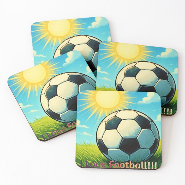 Item preview, I Love Football – Colorful Illustration of a Soccer Ball Under the Sun designed and sold by Golazos.