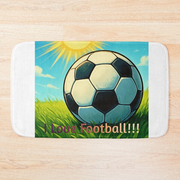 Item preview, I Love Football – Colorful Illustration of a Soccer Ball Under the Sun designed and sold by Golazos.