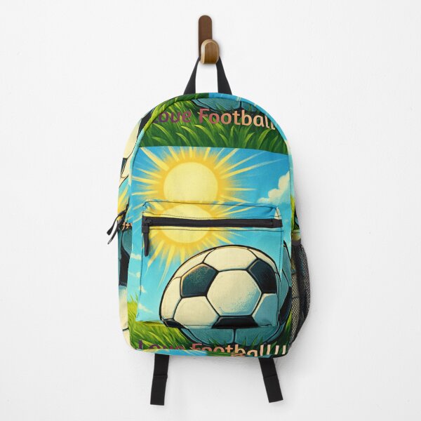 Item preview, I Love Football – Colorful Illustration of a Soccer Ball Under the Sun designed and sold by Golazos.