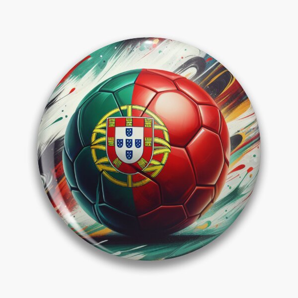 Item preview, Portugal Soccer Ball Art Dynamic Football Painting with Portuguese Flag Colors designed and sold by ssmg80.