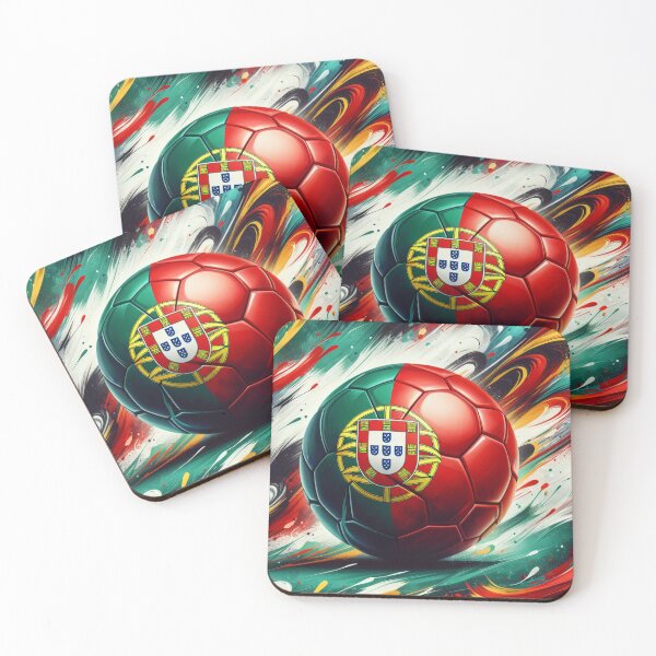 Item preview, Portugal Soccer Ball Art Dynamic Football Painting with Portuguese Flag Colors designed and sold by ssmg80.