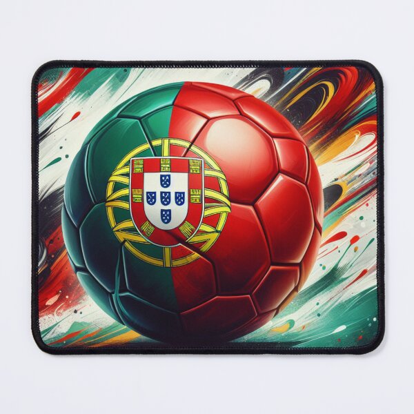 Item preview, Portugal Soccer Ball Art Dynamic Football Painting with Portuguese Flag Colors designed and sold by ssmg80.