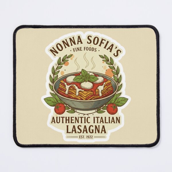 Item preview, Vintage Authentic Italian Lasagna Label designed and sold by capricedefille.