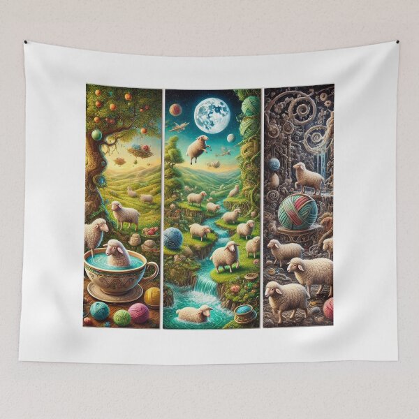 Item preview, Sheepism – The Woollen Garden of Earthly Delights designed and sold by Thpoar.