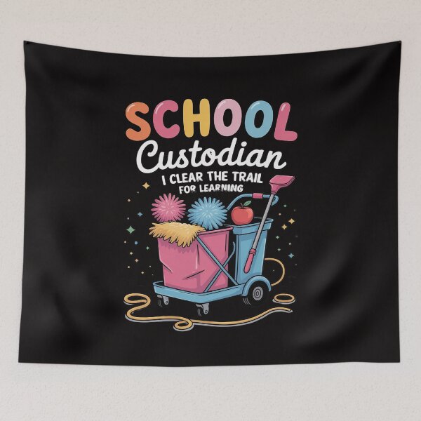 Item preview, School Custodian I Clean The Trail For Learning Janitor designed and sold by BotboutiquePre.
