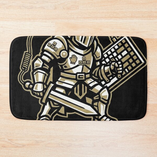 Item preview, "Keyboard Warrior" – Funny Gamer Knight Mascot & Esports Style Internet Humor Art designed and sold by Deadpan Decor.