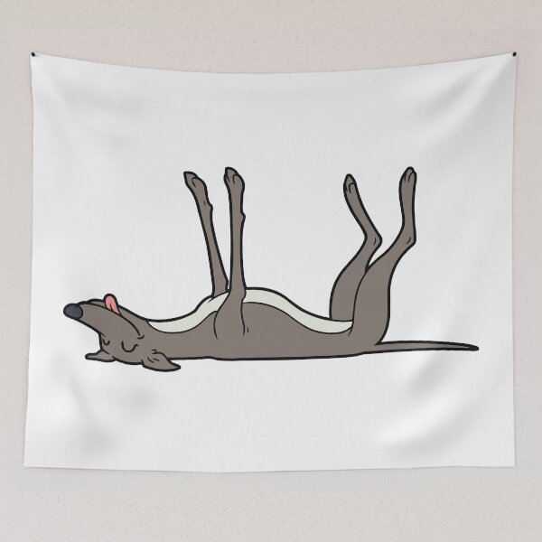Item preview, Greyhound Roaching - Funny Upside Down Sleeping Dog designed and sold by Petzzz.
