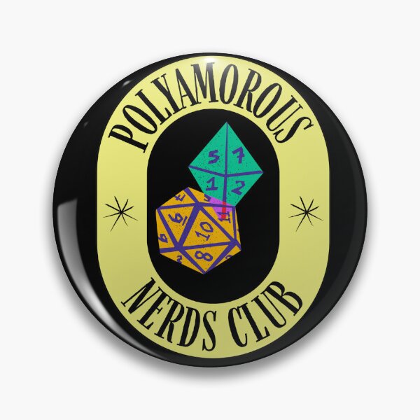 Item preview, Polyamorous Nerds Club Shirt | Poly Pride Dice Graphic Tee designed and sold by KrisBee Presents Dot Fun.
